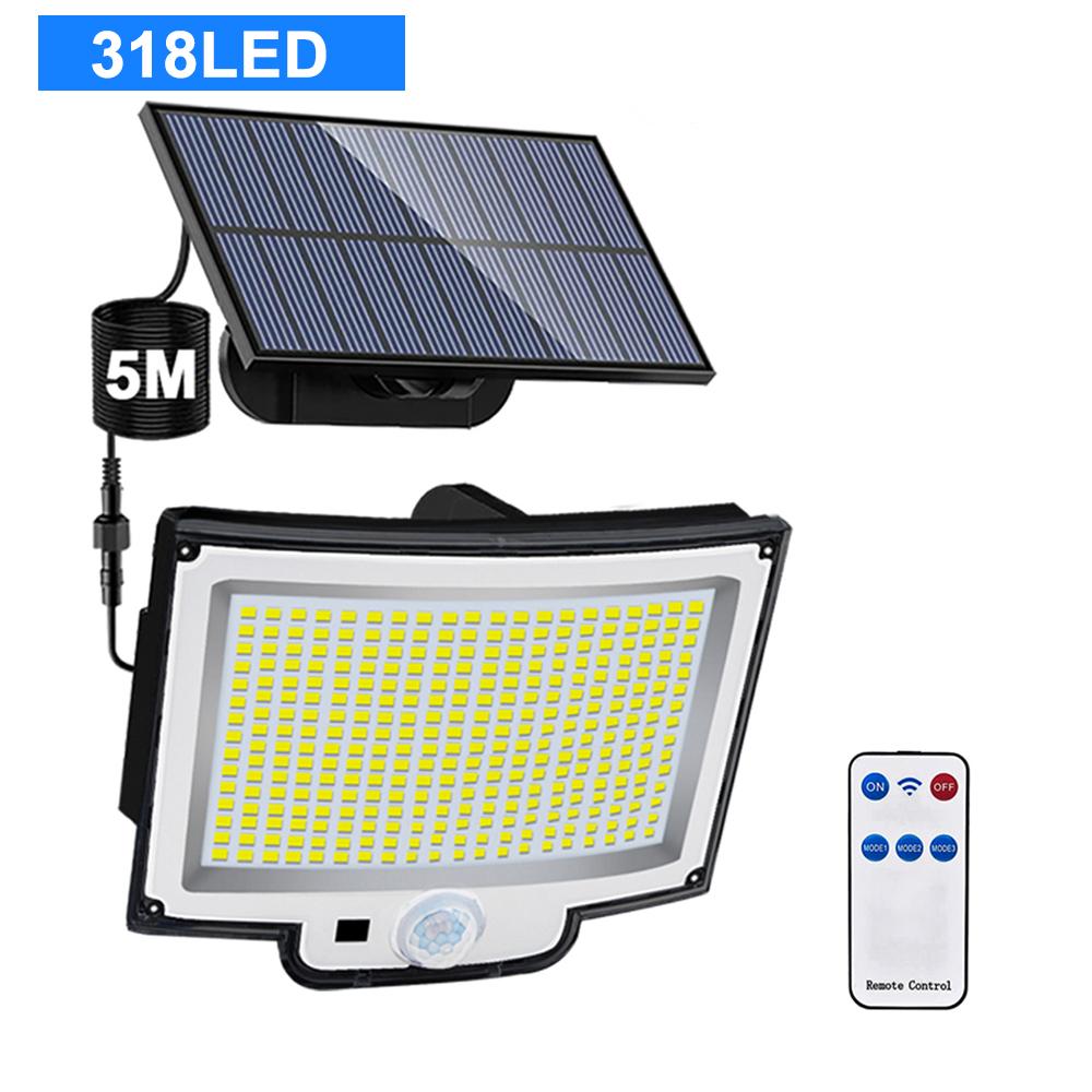 106LED Solar Security Lights Outdoor 3 Modes Waterproof Solar Motion Sensor Wall Light Solar Powered Flood Lamp Garage Garden