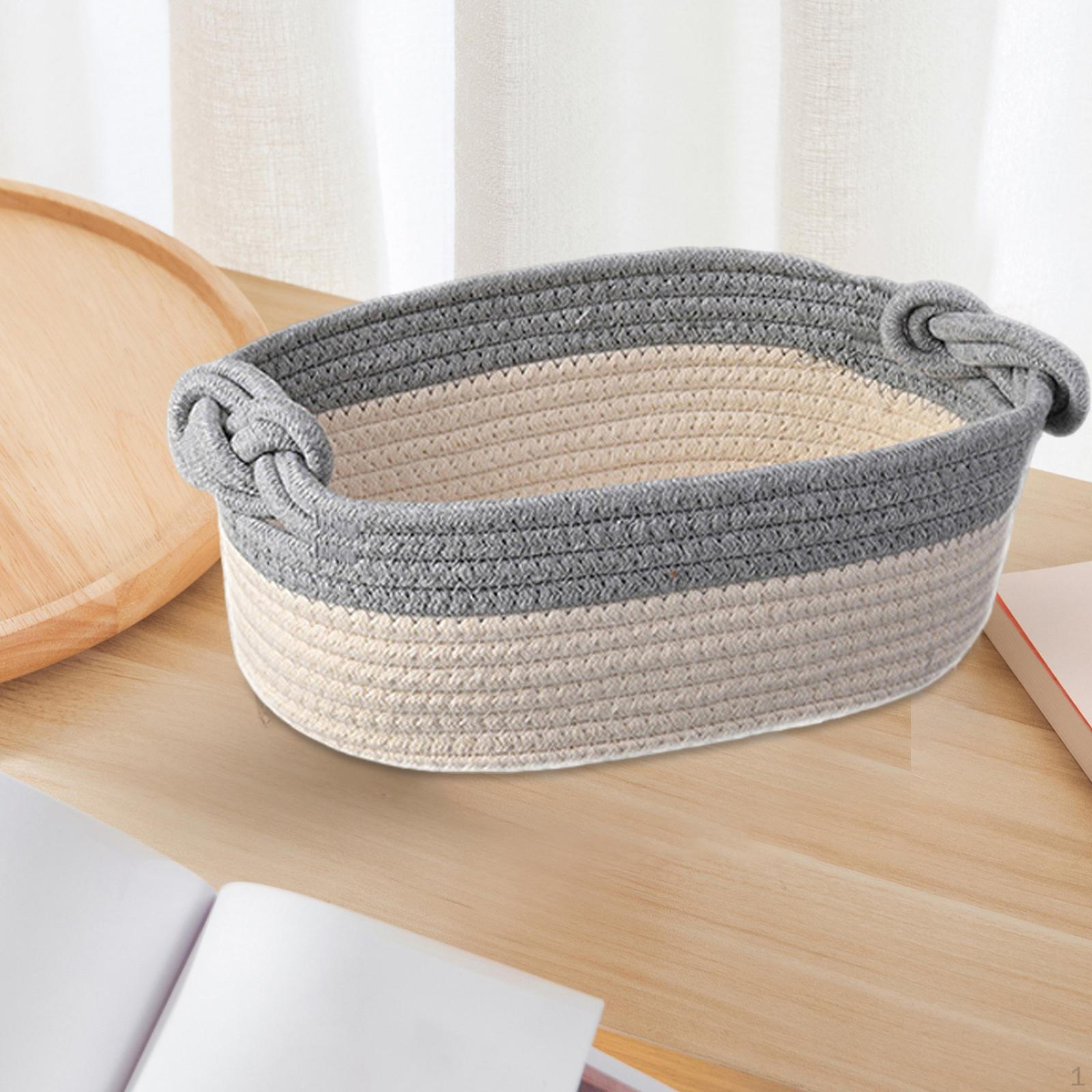 

Корзина с ручками для косметики, держатель для хранения настольных предметов grey white