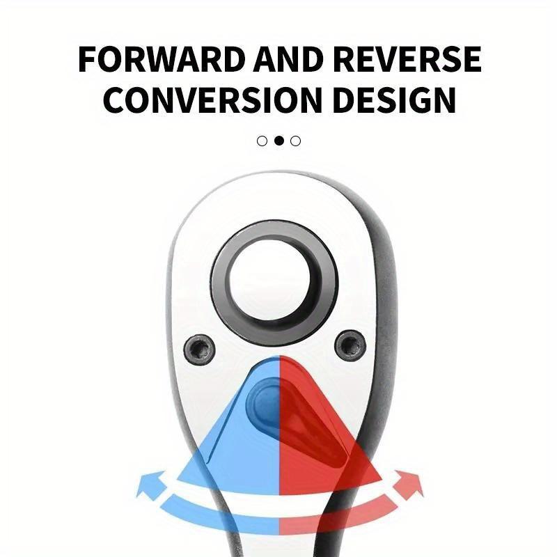 Cheie cu clichet de 1/4 3/8 inch 24 dinți cu antrenare cu clichet cheie cu dublă Instrument multifuncțional DIY instrument de mână cu clichet cheie cu mâner