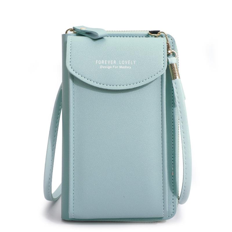 Women's Wallet Shoulder Mini Leather Bags Straps Mobile Phone Big Card Holders Wallet Handbag Money Pockets Girls Small Bags sac