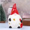 Christmas, Ceramic Small House, Snowman, Deer, Old Man, Hollow Design, Christmas Handicraft Ornaments, LED Light Atmosphere Decoration, Small Gift