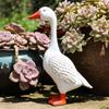 White Goose Garden Statue, Resin Duck Sculpture, Outdoor Yard Art Decor for Patio & Lawn
