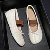 Ballet Style 4cm Inner Height Increase Split toe Women Pumps Fashion Leather Pleated Mary Janes Spring Summer Tabi Loafers Shoes