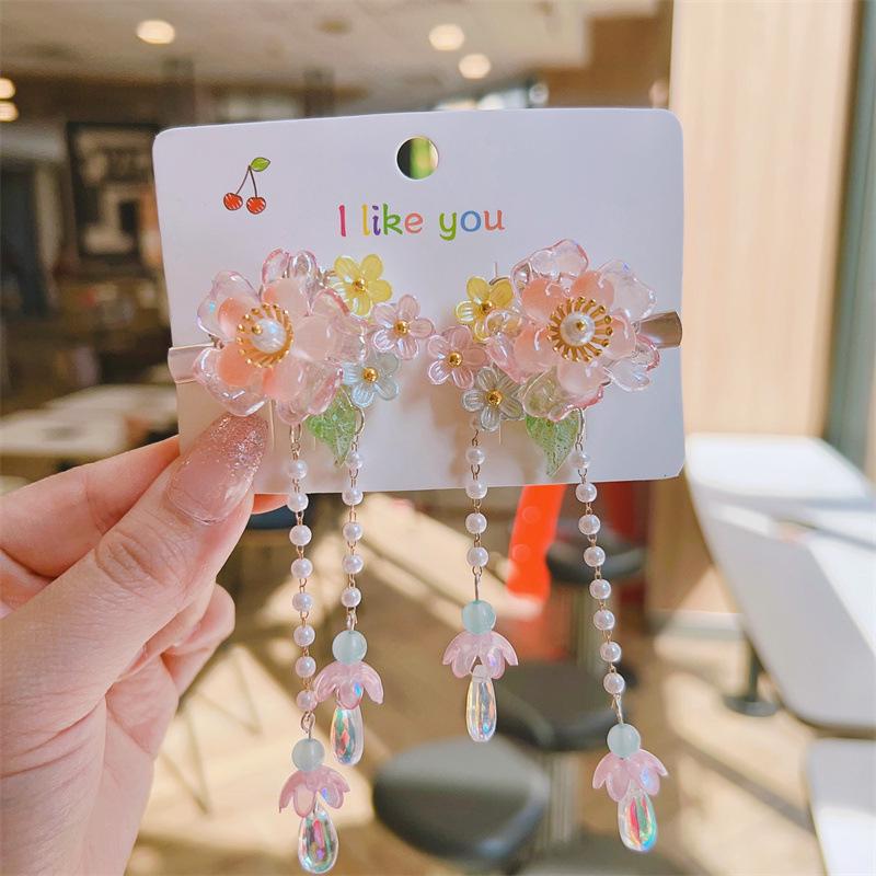 Chinese Style Hanfu Hairpin Set for Girls - Includes Hair Clips, Swaying Tassels, and Butterfly Accessories