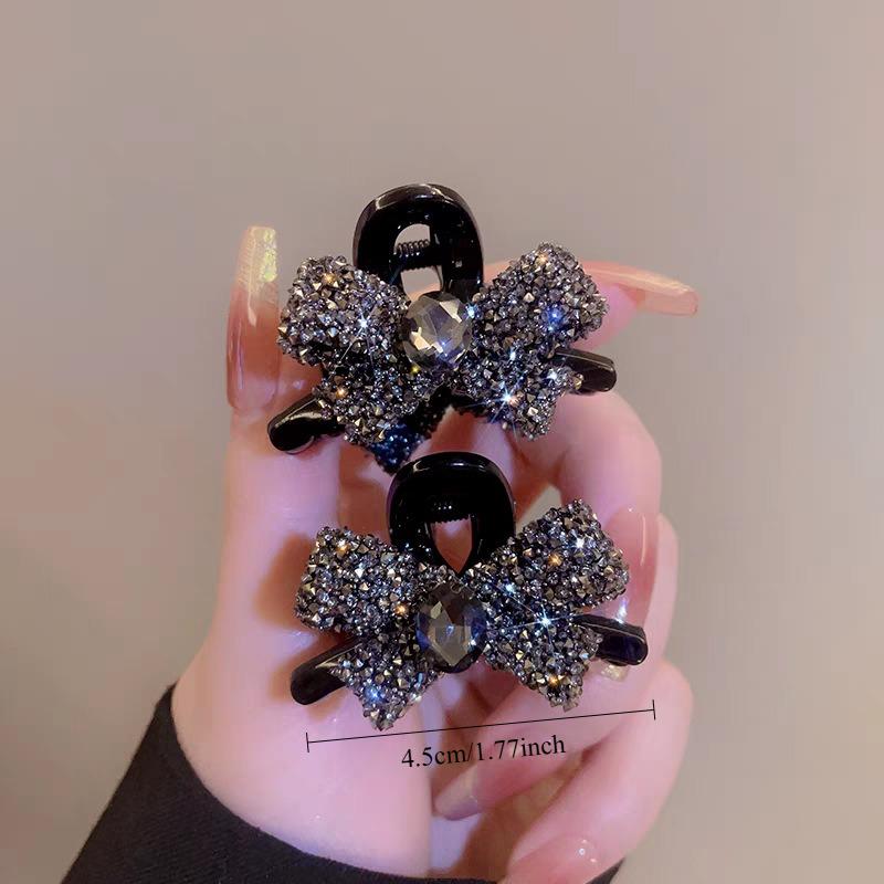 Diamond Studded Bow Small Hair Clip New Feminine Temperament Bangs Side Broken Hair Clip Fashion Small and Exquisite Grip Clips