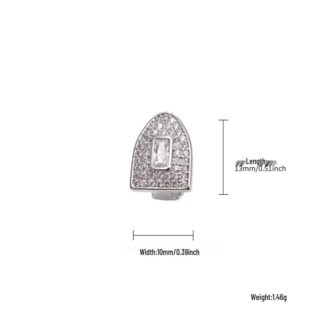 Hip-Hopowe Grillz: Zestaw na jeden/dwa zęby - Modny dodatek na Halloween i do klubu nocnego dla mężczyzn i kobiet.