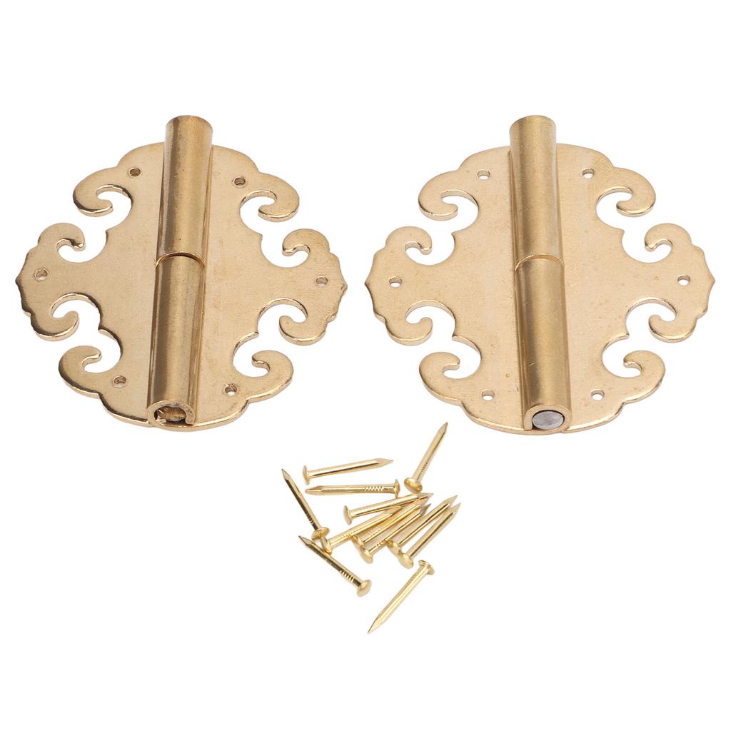 Antique Door Hinges Durable Brass Glossy Classic Antique Style Widely Used Gold Cabinet Hinges for Cabinet Box Door