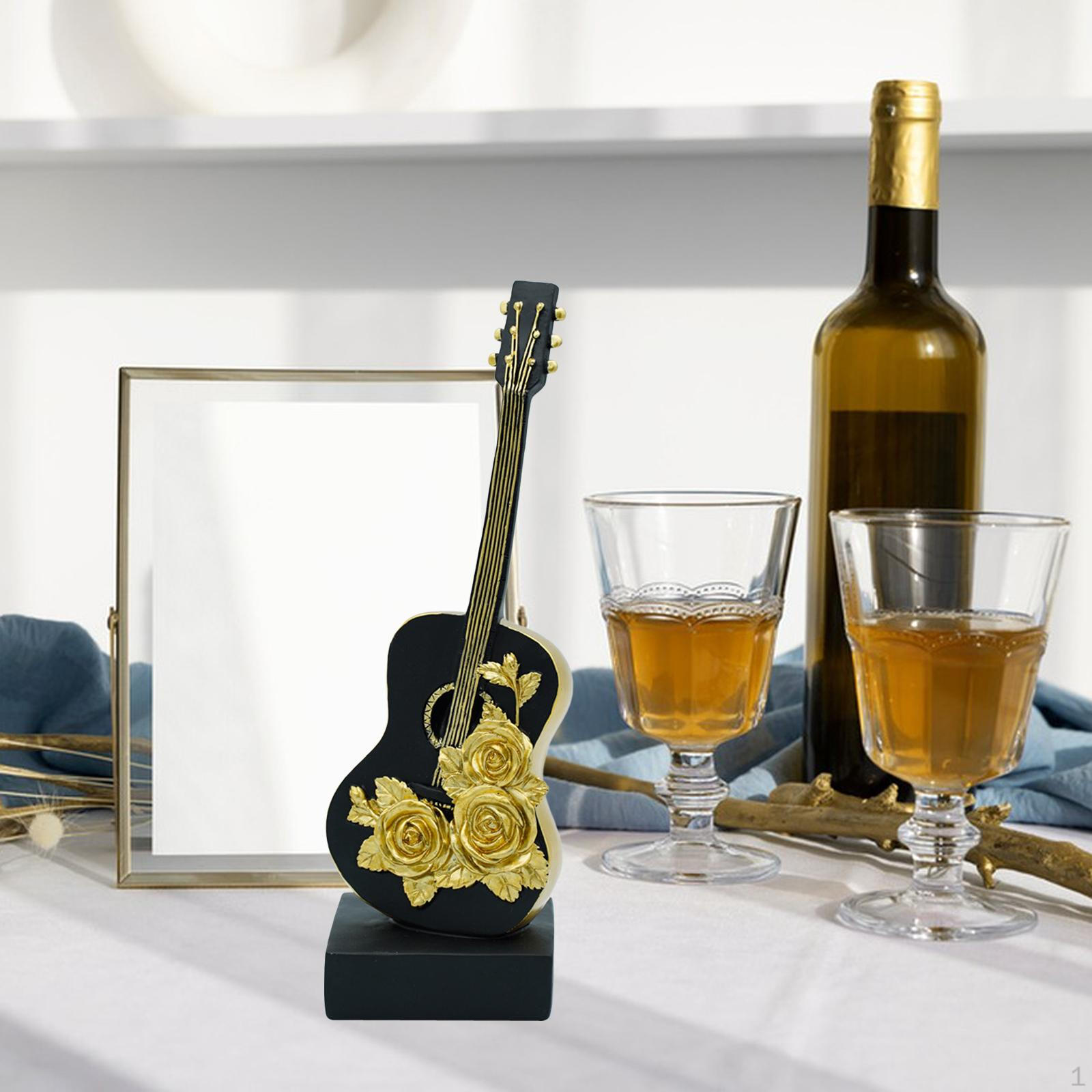 

Статуя скрипки, украшение для стола, украшение, абстрактное искусство, фигурка для кафе, фестиваля, книжный шкаф Black Three Roses