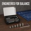 8pcs Metal Cue Weight Bolt Kit Multi-Size Protective Cover Pool Cue Weight Set  Standard Cue Stick