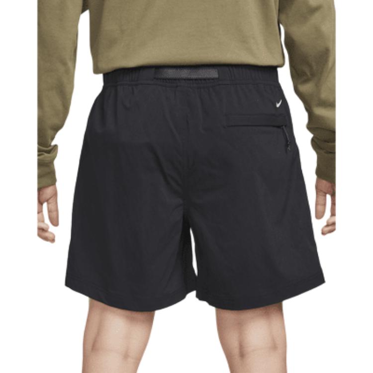 Nike ACG Logo Belted Nylon Straight-Leg Shorts Black Men Streetwear FN2430-010