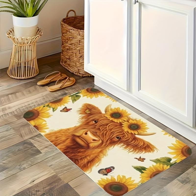 1PC Patriotic Star-Strippe Kitchen Rug Non-Slip Door Mat Pop Design Bathroom Rug Bath Mat Carpet for Home Sink Laundry Ecoreeree