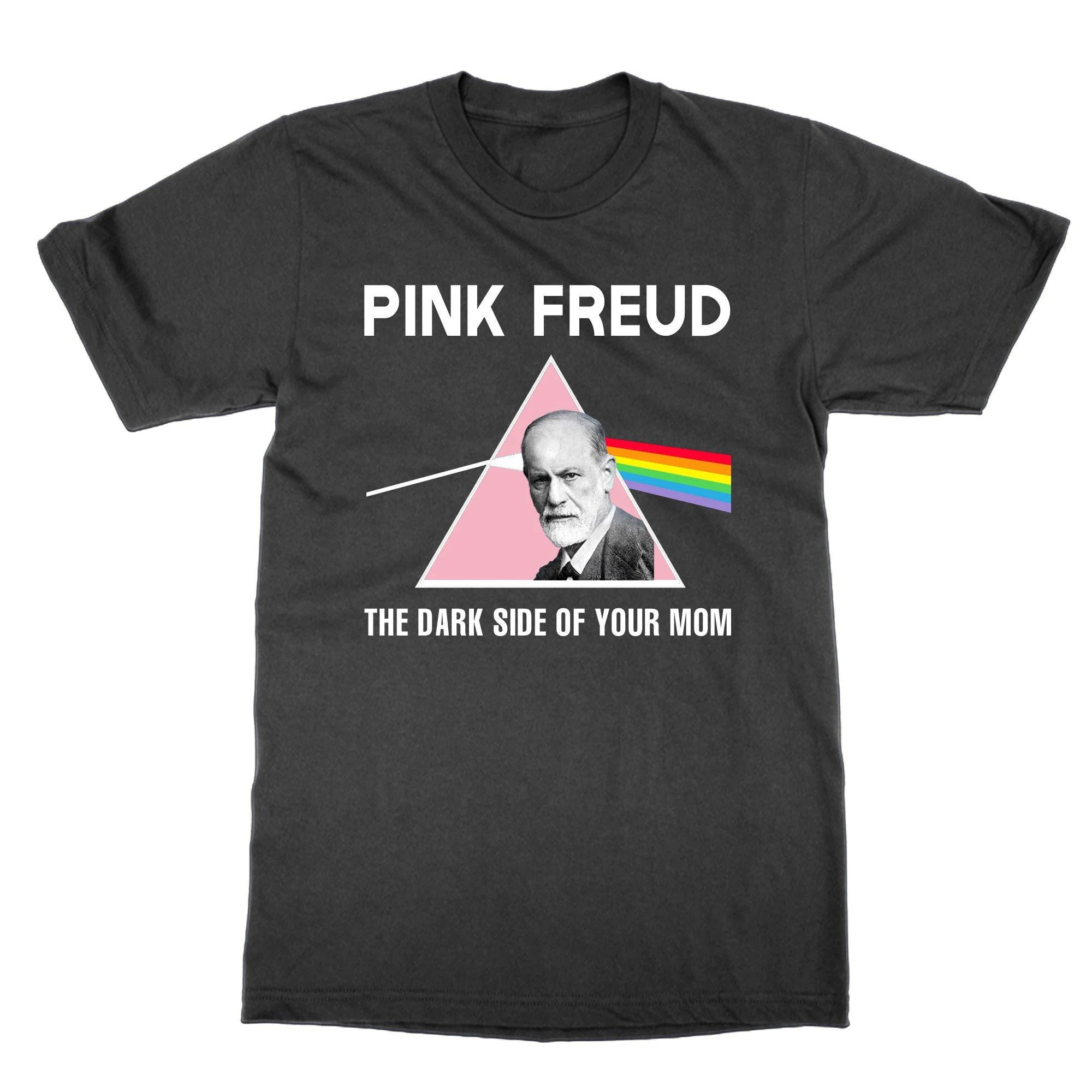 Pink Freud TShirt Dark Side of Your Mom Parody Summer Mens and Womens Loose and Breathable Tshirt Top M