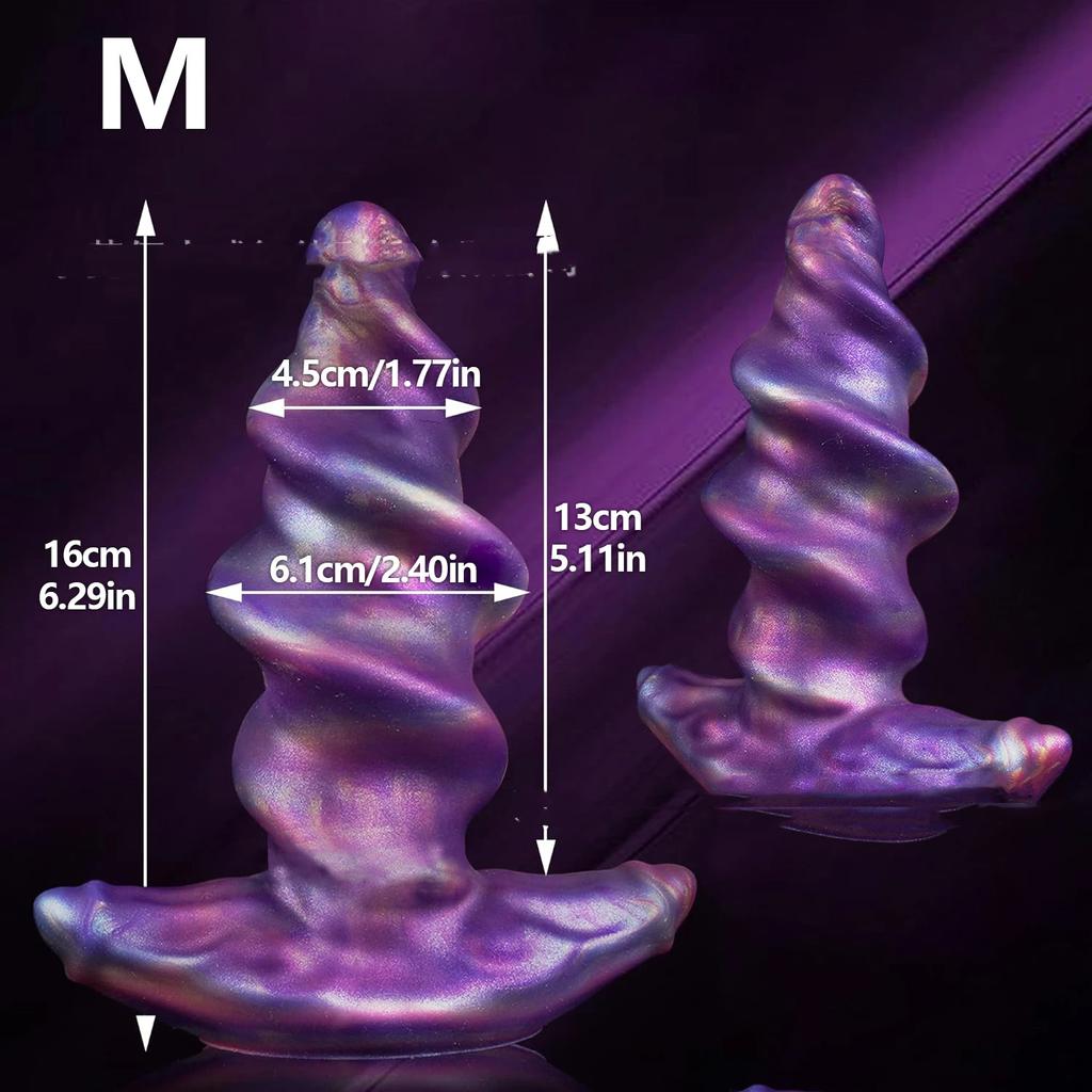 Silicone Spiral Anal Plug Oversized Female Irregular Dildo Soft Monster Penis Pagoda Adult Sex Toy