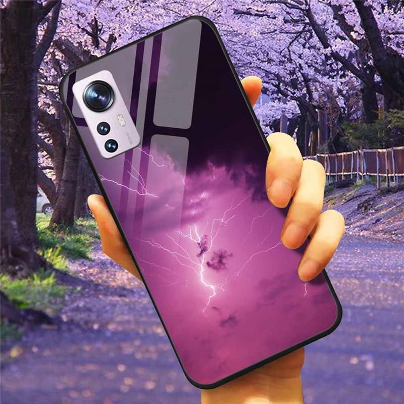 For Xiaomi 12T / 13T Case Tempered Glass SPACE Marble Luxury Hard Back Cover for Xiaomi 13T Pro / 12TPro Bumper for Xiaomi13T