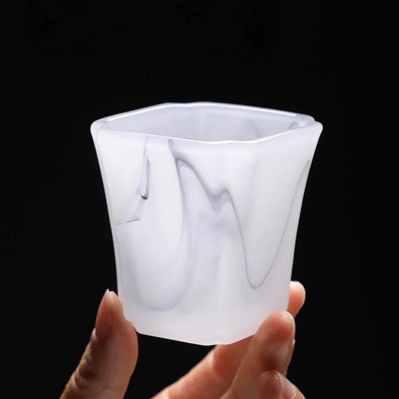 Sifang Glazed Master Cup Single Cup Personal Special Tea Drinking Cup Kung Fu Tea Set Household Men and Women Water Cup