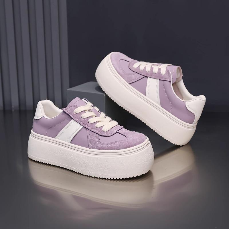 

5 thick-soled heightening little white shoes women s spring versatile casual board shoes color matching sports shoes 40