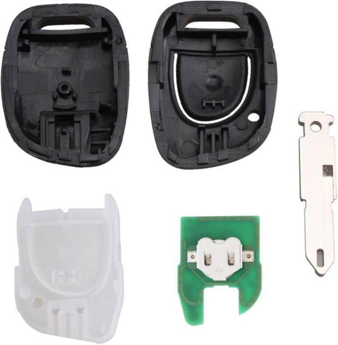 433MHz Autoschlüssel Fernbedienung 1 Taste Fernbedienungsschlüsselgehäuse für Clio 2 Fernbedienung Schlüsselgehäuse Kompatibel mit Re Nault