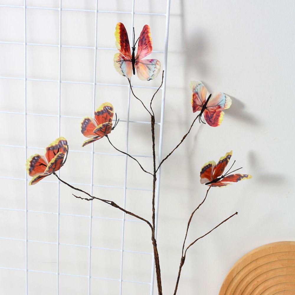 

Elegant Artificial Dead Branch Butterfly Flower Plastic Fake Flower Living Room Decor Style 3