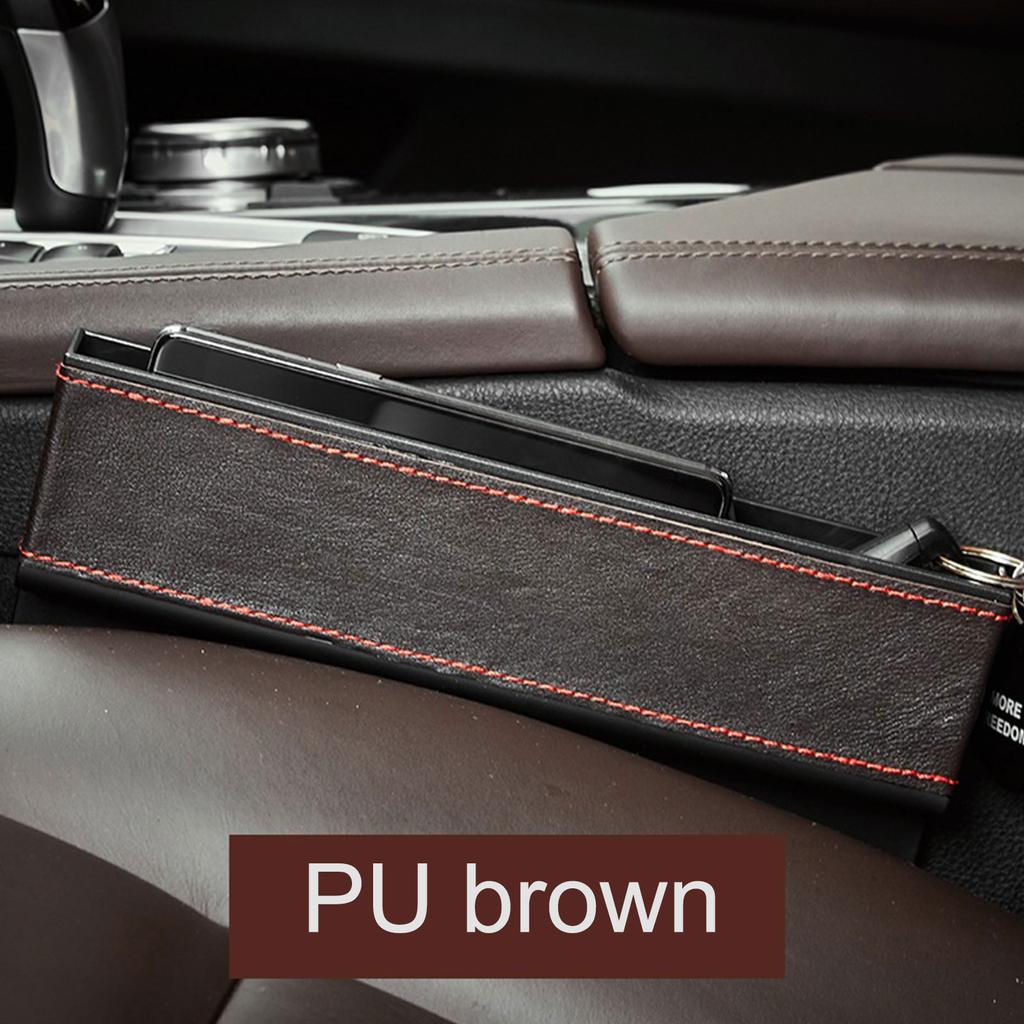 Car Seat Crevice Storage Box Seat Gap Slit Pocket Catcher Organizer Universal Car Seat Organizer Card Phone Key Holder Pocket