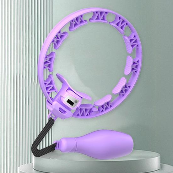 Smart Weighted Fitness Hoop with Counter Adults Weight Loss Fat Burning Waist Toning Fitness Circle Women Men Strengthening Waist Exercise Ring