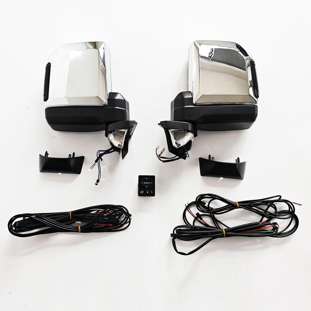 Electroplated Folding Side Rearview Mirror for Toyota Land Cruiser LC76, 79, and 71 Series