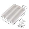 Drawer Cutlery Tray Kitchen Drawer Tray Home Organization Adjustable Compartments Multi-Purpose For Flatware Cutlery