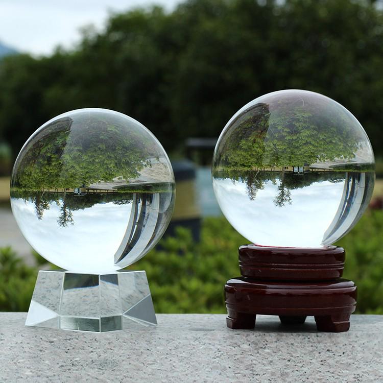 Transparent White Crystal Ball Ornament - Perfect High-End Gift for Home, Office, or Living Room Decor