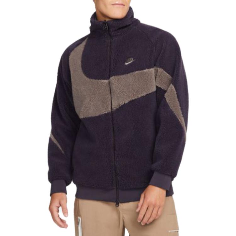 Nike Big Swoosh Reversible Boa Jacket Asia Sizing Cave Purple BQ6546-540