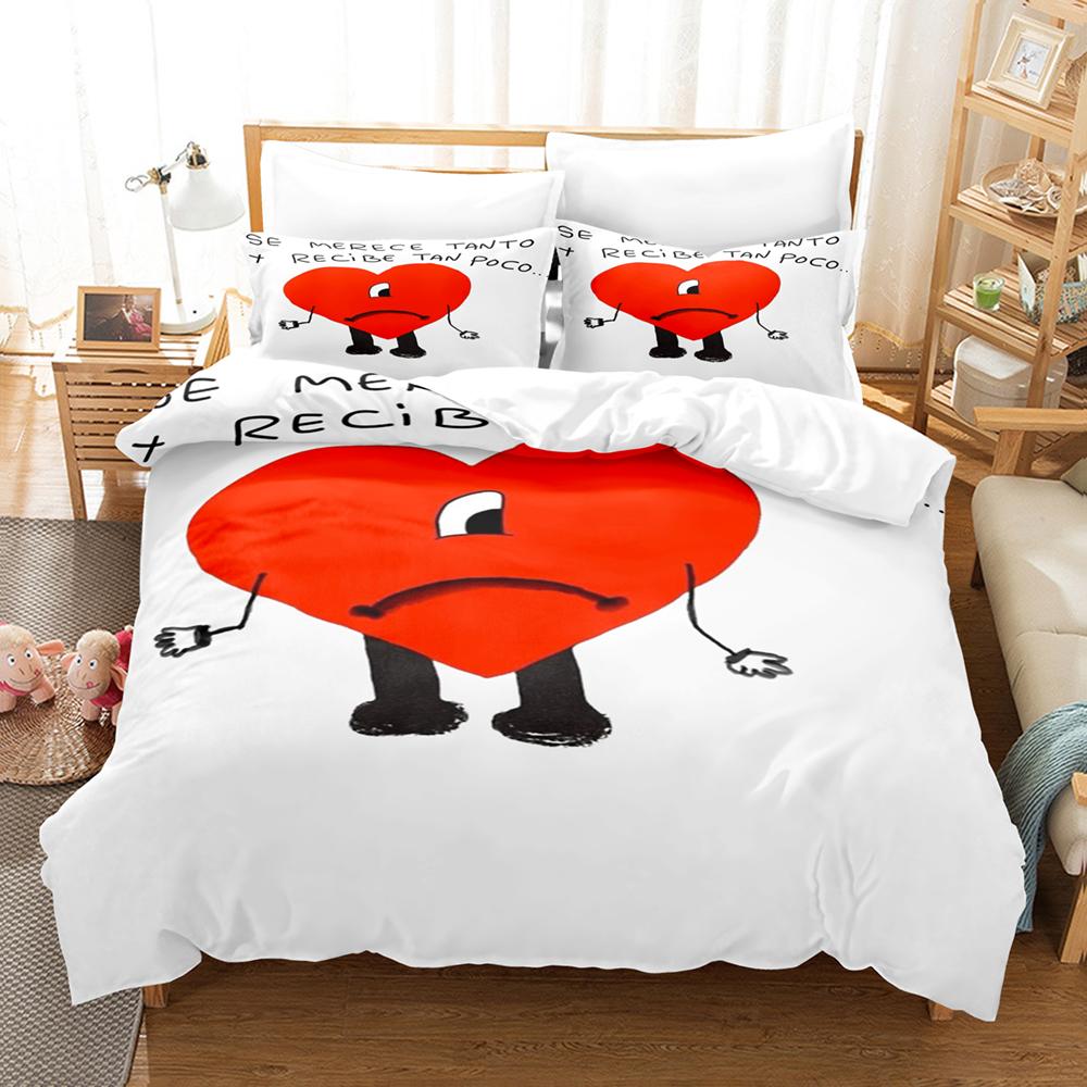 Comforter Popular Bad Bunny Bedding Set Un Verano Sin Ti Comforter Bed Sets Gifts Usa Size Twin Full Queen King Dropshipp