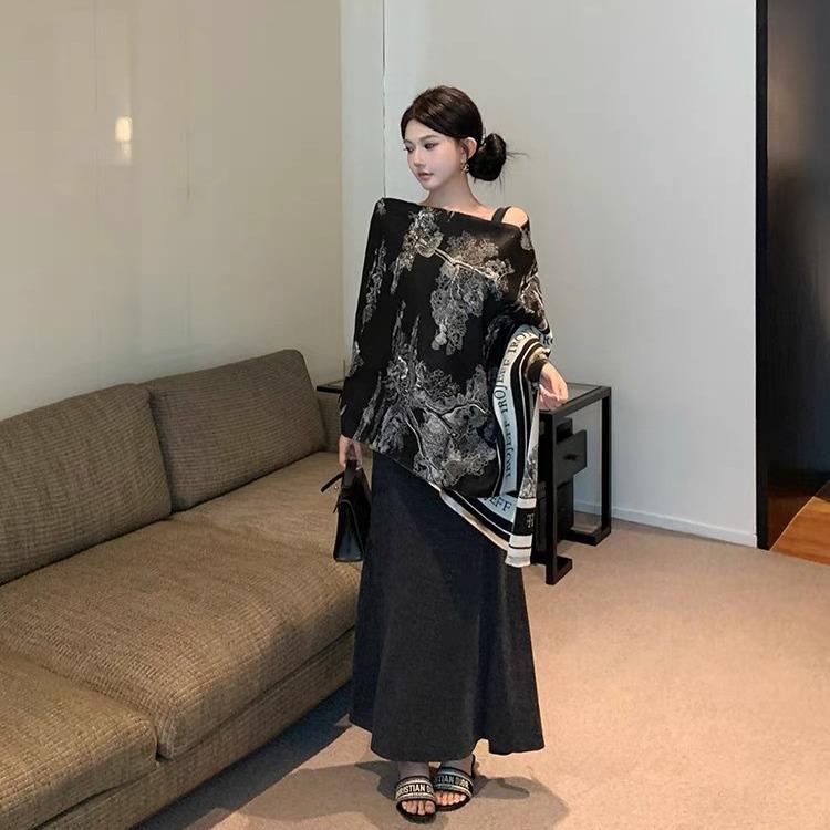 New Black Double-sided Imitation Cashmere Scarf for Women Winter All Match Scarf Shawl Korean Version Dual Use
