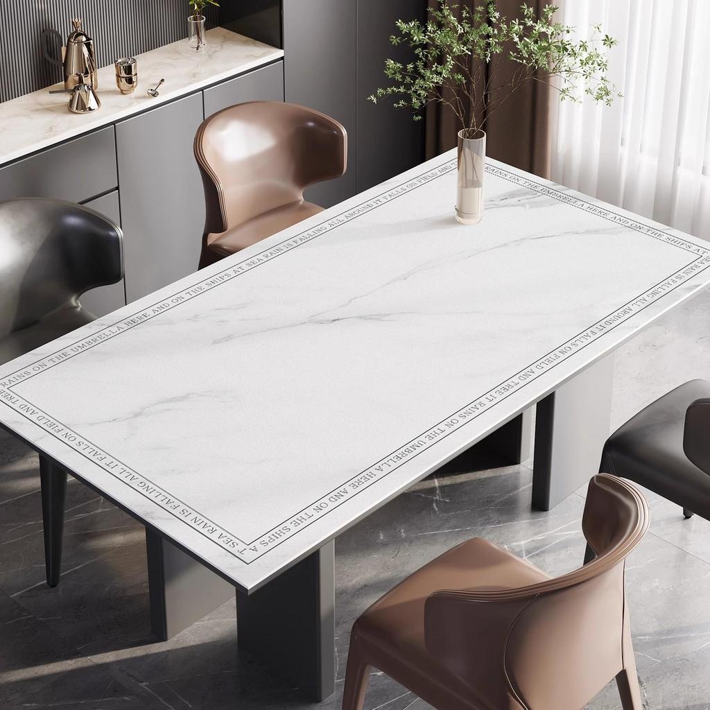 Elegant Marble Waterproof Placemat - Oilproof, Anti-scalding, Wash-free Table Pad for Coffee Tables