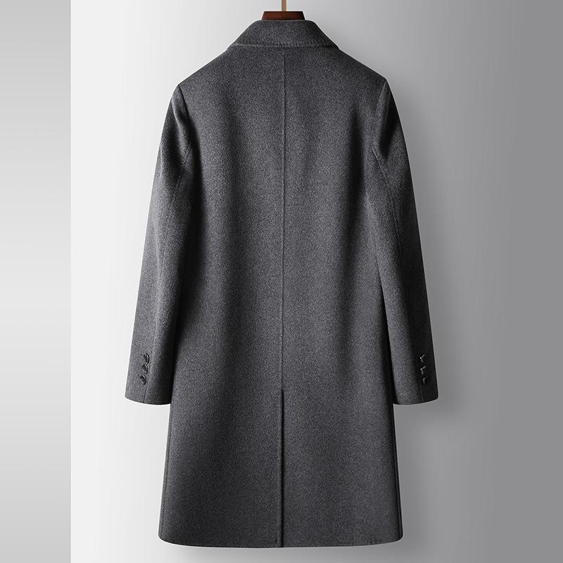 Mantel Herbst und Winter Mittel und Lang Jugend Business Entladung Entendaunenfutter Doppelseitiger Woll-Trenchcoat