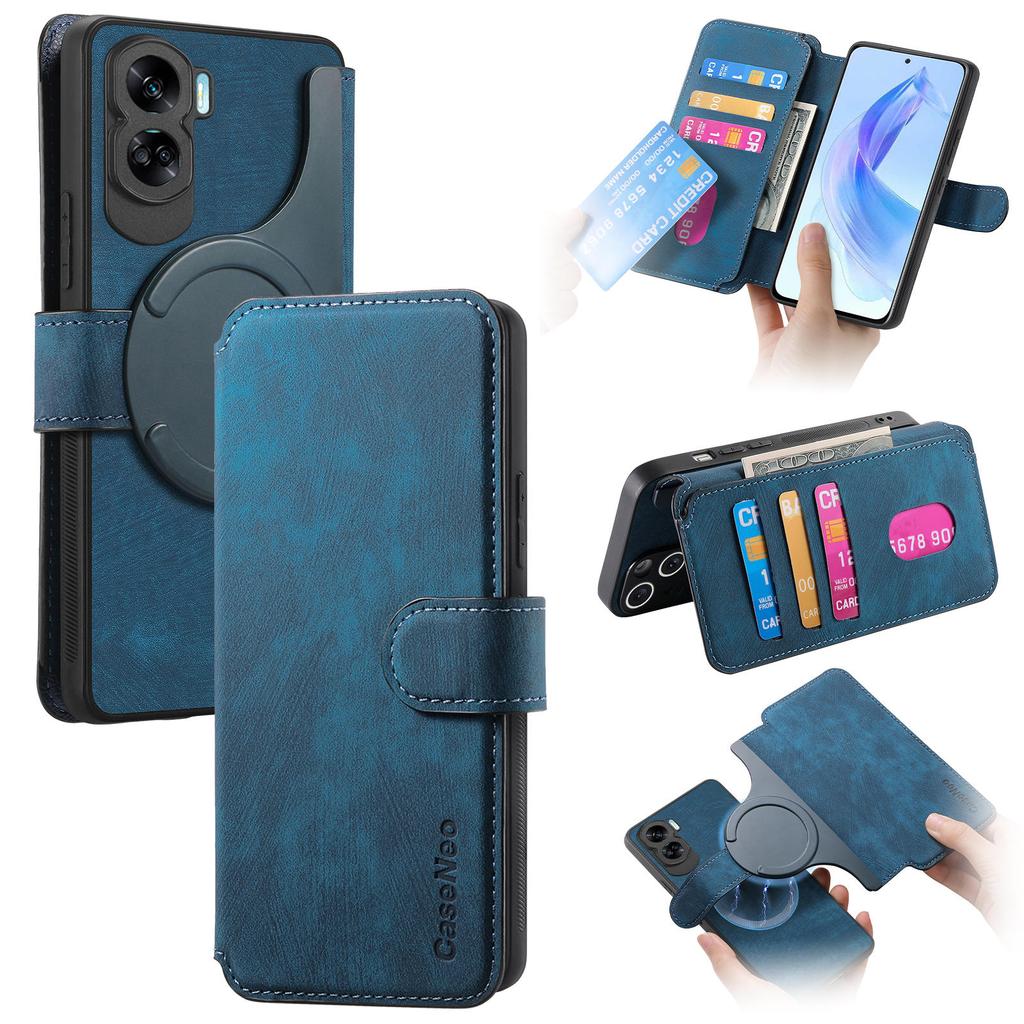 For Honor 90 Lite 5G Magnetic Case CASENEO Detachable Leather Phone Wallet Cover