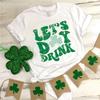 Retro St Patricks Day Shirt Vintage St Patricks Vibes Shirt Lets Day Drink Tees Irish Party Tops Vintage Lucky Women Clothes