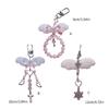 Elegant Winged Beaded Phone Chain Charm Beaded Phone Pendant for Women and Girls