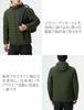 KEFITEVD Warme gefütterte Jacke mit Fleece Perfekt für Winter und Outdoor Armeegröße L Herren Innenfutter, Wandern, Angeln, Aktivitäten, Dick, Grün,