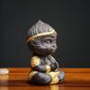 Purple Sand Monkey King Sun Wukong Tea Pet Cute Figurine Gongfu Tea Accessories Chinese Yixing Tea Set Zen Home Decor