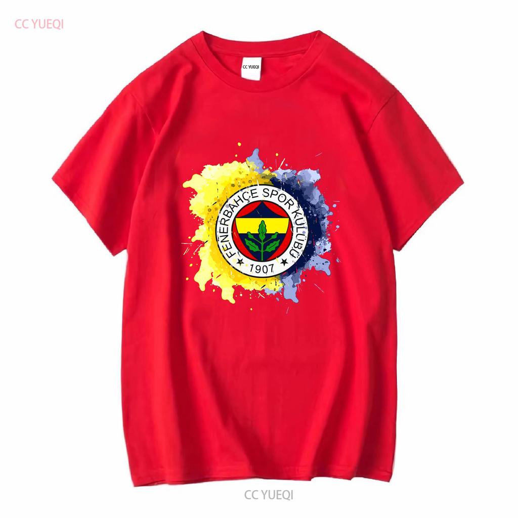 Nové Limitované Tmavé Fenerbahce Istanbul Akvarelový Design Klasické Tričko s dlouhým nebo krátkým rukávem vintage Prané módní grafika