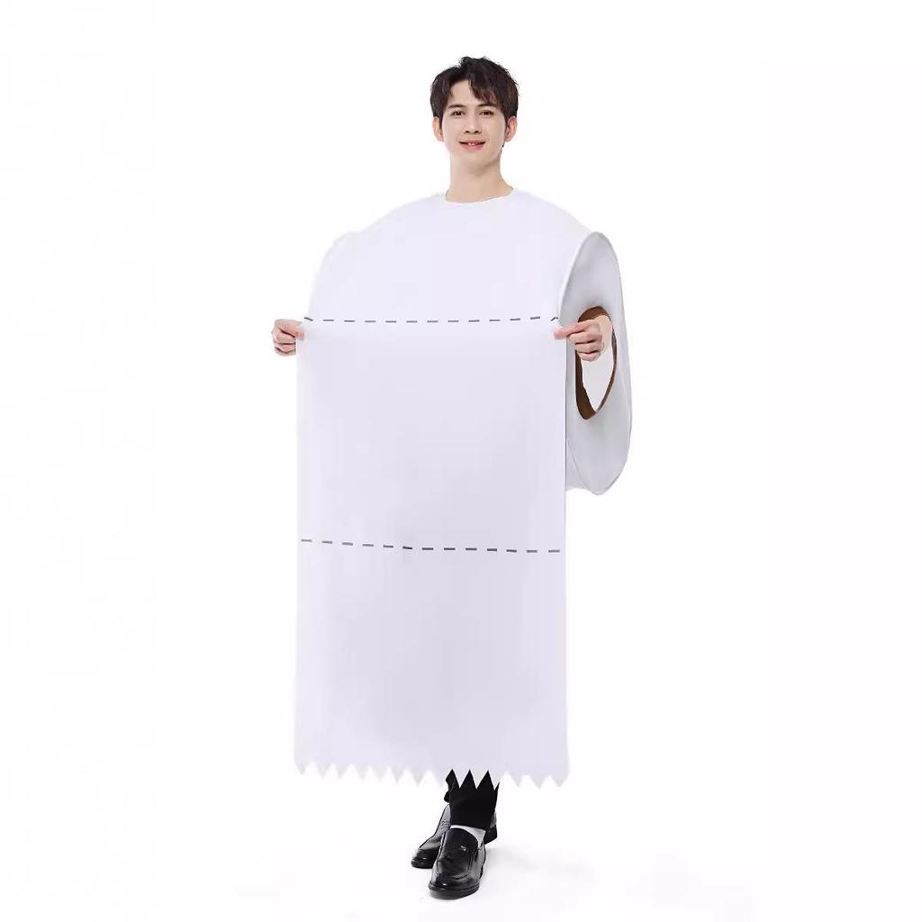 Halloween Gag Toilet Paper Costume for Men & Women - Funny Cosplay & Performance Outfit