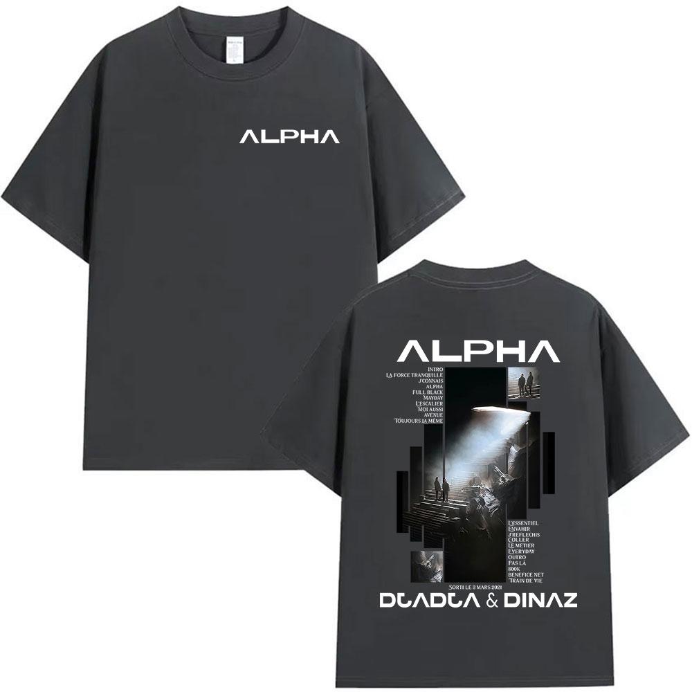 Camiseta gráfica para hombre, estilo hip hop gótico, con estampado del álbum 2026 del rapero Alpha Djadja Dinaz. Camiseta de manga corta de algodón puro, estilo streetwear.