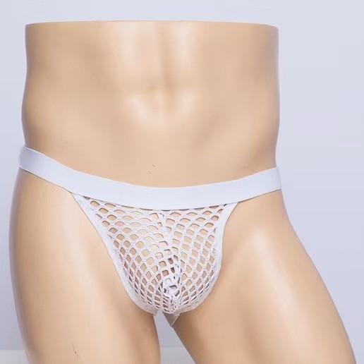 Reticulated Men's Sex Panties, Mesh Perspective Men's Briefs, Elastic Sex Panties