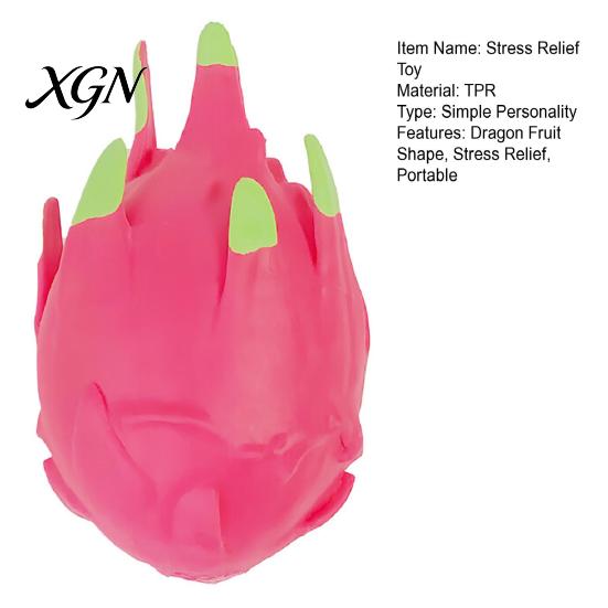 Decompression Dragonfruit Toy 1/2Pcs Simulation Dragon Fruit Squeeze Stress Relief Shape Sensory Fidget