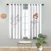 2 Panel Pink Unicorn Curtains Ballerina Girl Curtains for Kids Girls Bedroom Window Blinds Floor-to-ceiling Windows Grommet Top