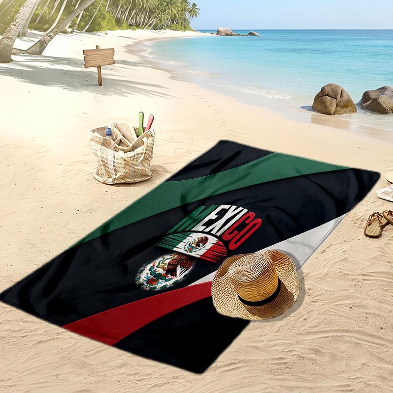 Asciugamano da Spiaggia Stampa Calcio Messico Asciugatura Rapida Super Assorbente Morbido Asciugamano da Bagno per Nuoto Spiaggia Viaggio Souvenir Regalo