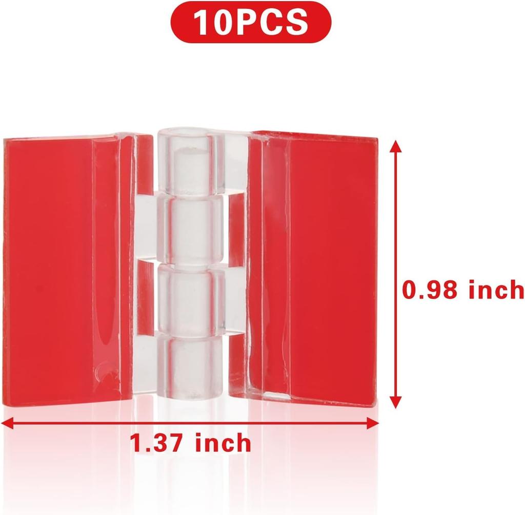 YaoooosF Hinges Self-Adhesive Adhesive Tape, Set of 10, 1.8 X 1.4 Inches (45 X