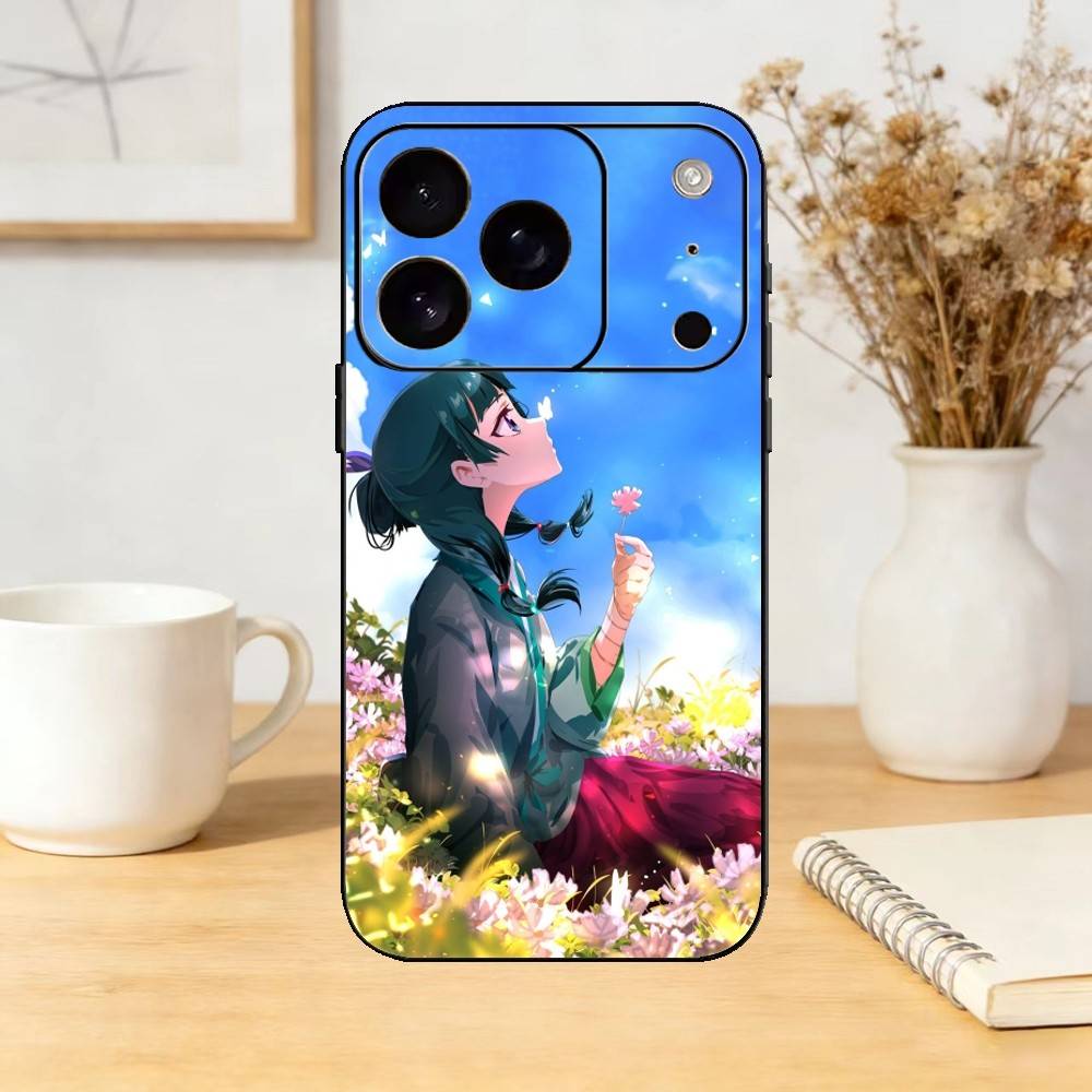 The Apothecary D-Diaries Maomao Phone Case Silicone black Soft For IPhone 17,16,15,14,13,12,11,SE,Plus Pro Max