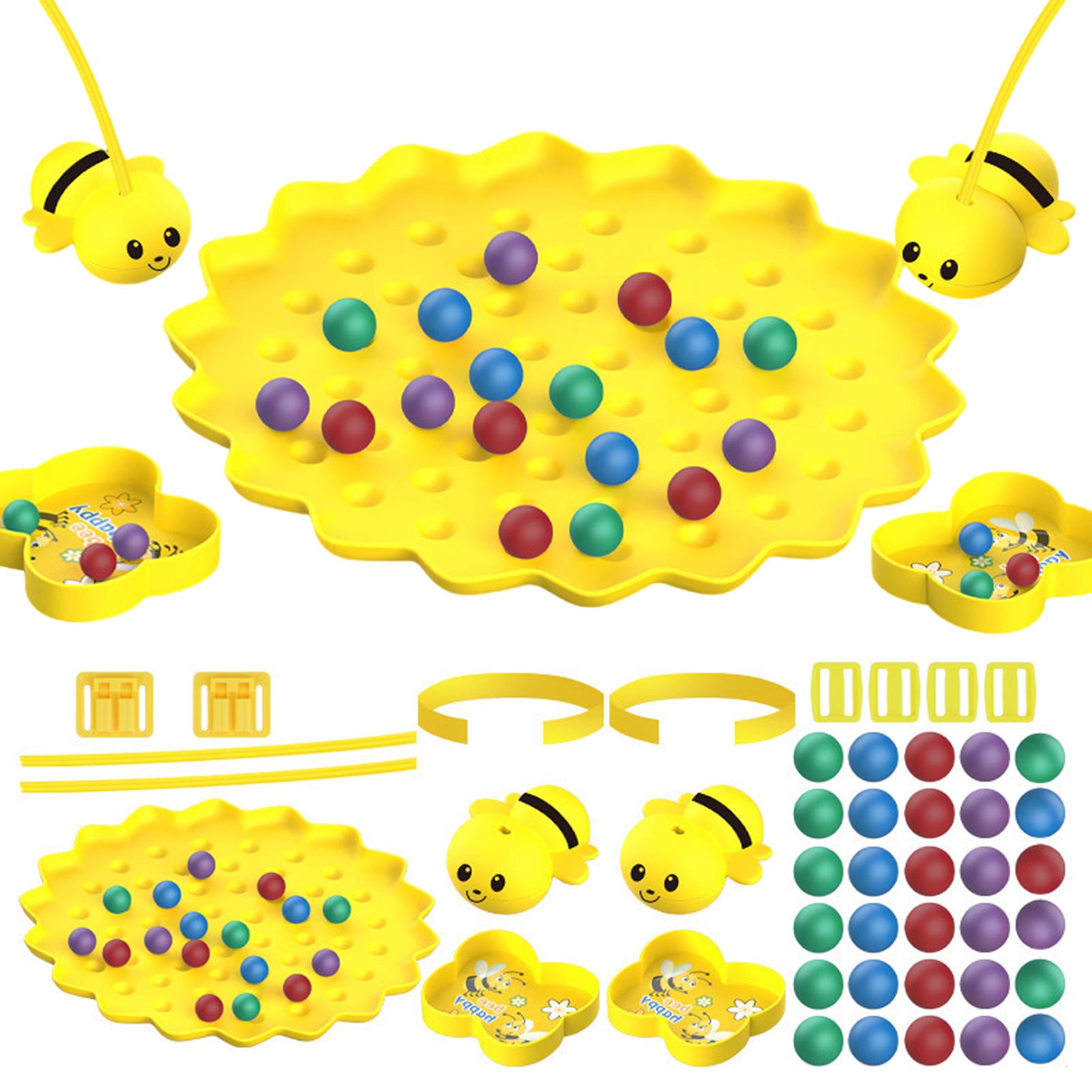 

1 set of cute bee-shaped board game toys, fun interactive games for family and friends gathering, double-person intelligence bat