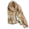 Women's Winter Retro Double-Sided Striped Imitation Cashmere Scarf and Shawl