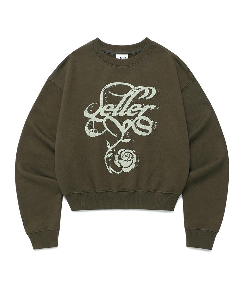 CAVISH W Classic Rose Sweatshirt Olive(Cv2Effm446A)