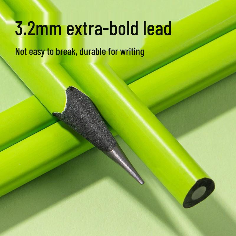 New Sai Little Green Deli Black Lead Pencil with Thick Core for Elementary Students/Children's Writing.